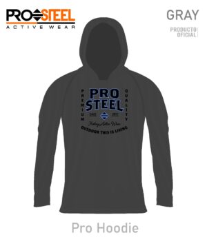 Hoodie Pro Steel Pro Hoodie Gray Premium (Algodon)-L-