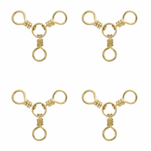 Destorcedor triple - EA 3-Way Swivel, #4 Brass 4pz
